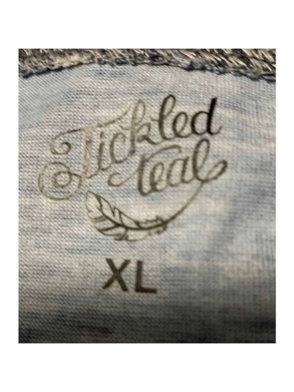 New! Tickled Teal 3/4 Sleeve Star Top Sz XL